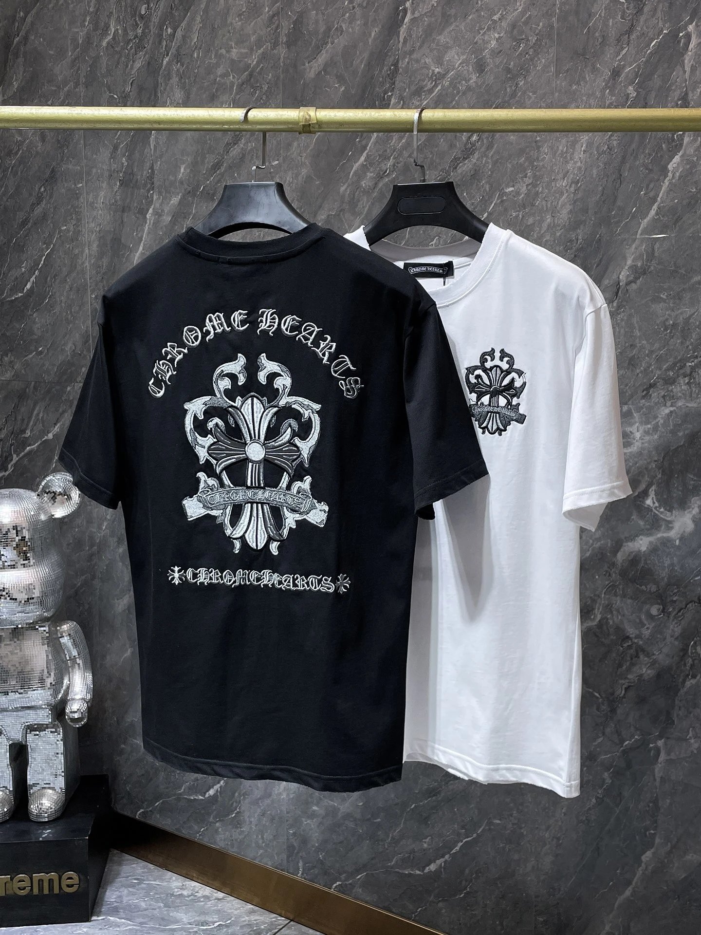 Chrome Hearts Embroidered Circle Logo White T-Shirt - 16