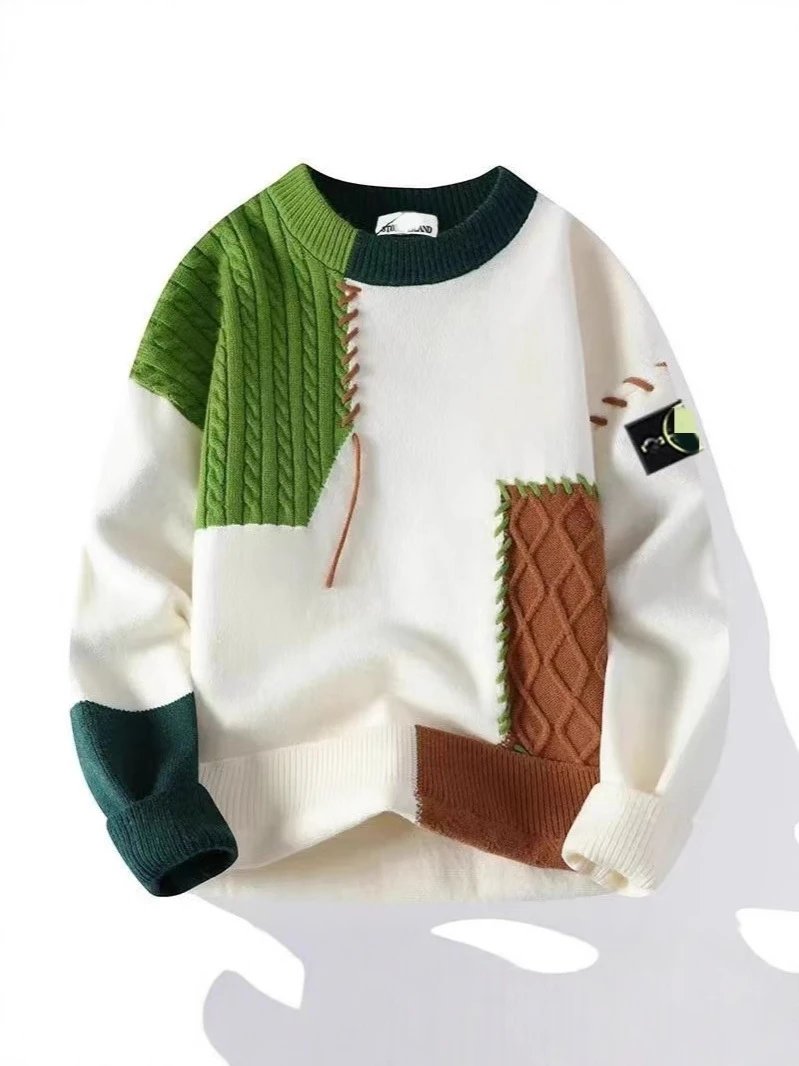 Design Patchwork Knit Sweater Multicolor - 6