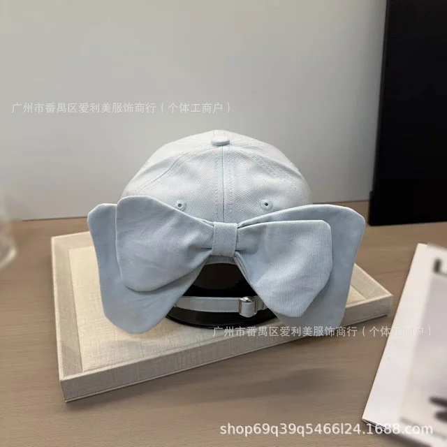 Unbranded Hats Baseball Cap with Interlocking Ring Embroidery and Back Bow product detail image 12