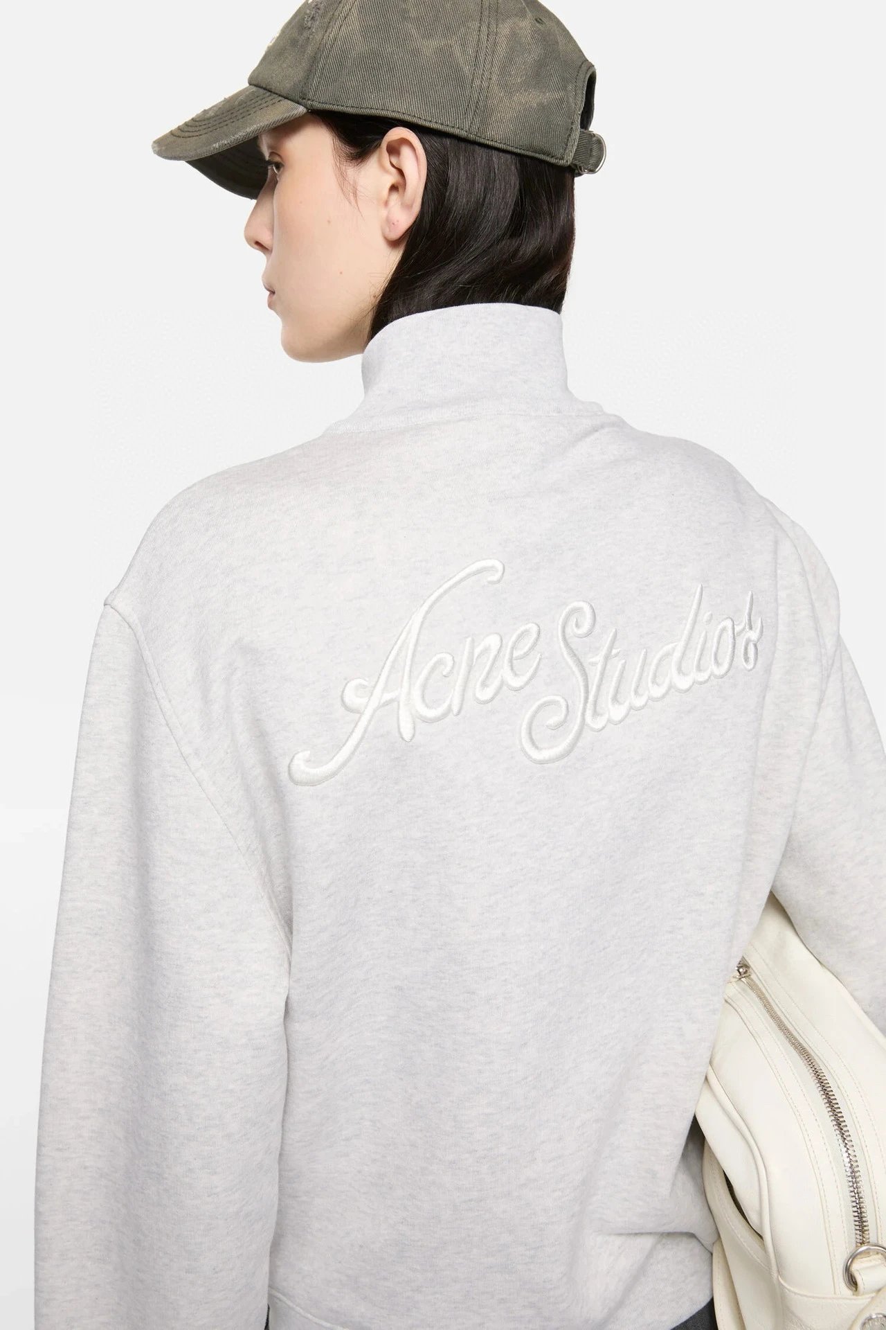 Acne Studios Logo-Embroidered Zip-Up Jacket Navy Outerwear Jacket - 23
