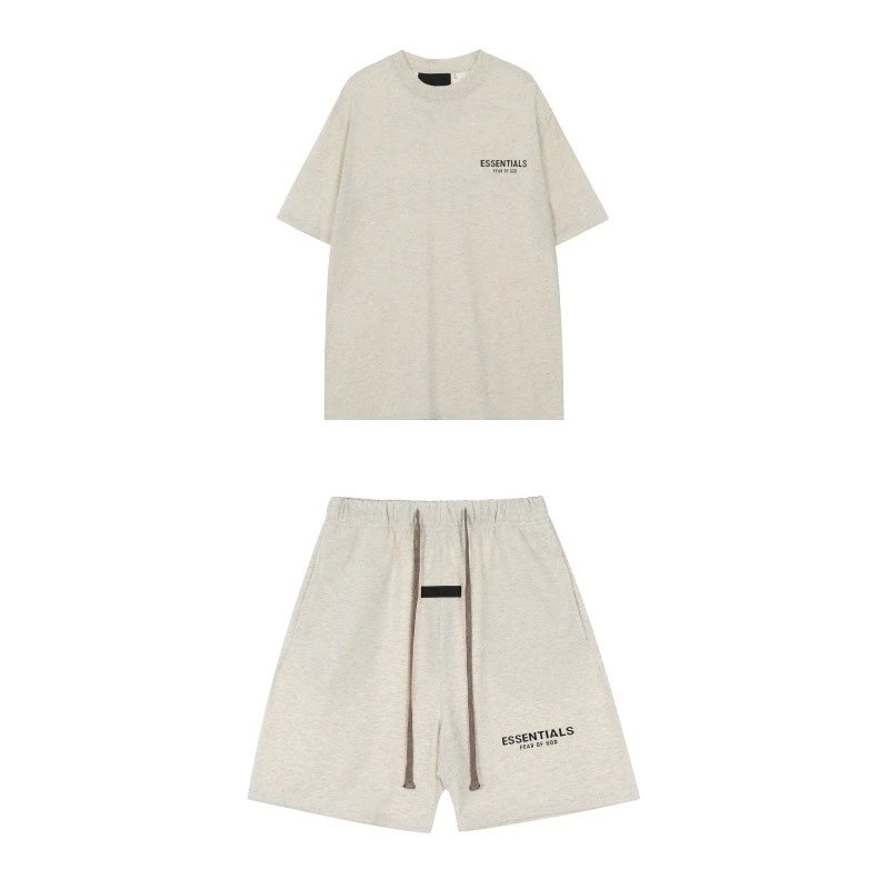 Fear of God Essentials Black Logo T-Shirt and Shorts Set - 5