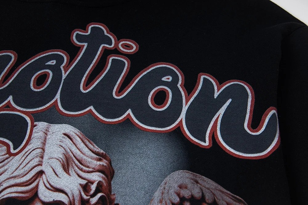 Design Mixed Emotion Emotion Graphic Hoodie Black Hoodie - 21