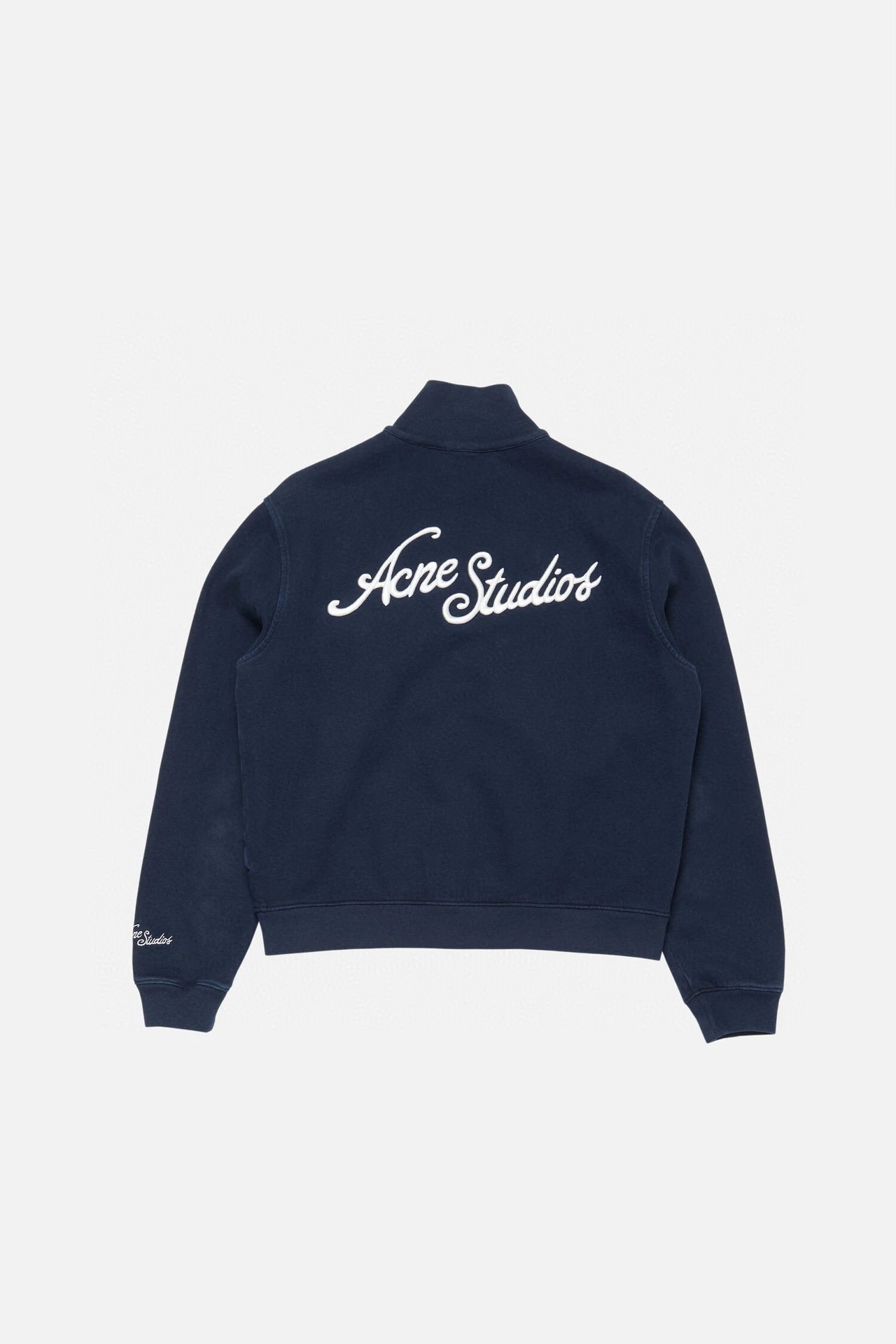 Acne Studios Logo-Embroidered Zip-Up Jacket Navy Outerwear Jacket - 34