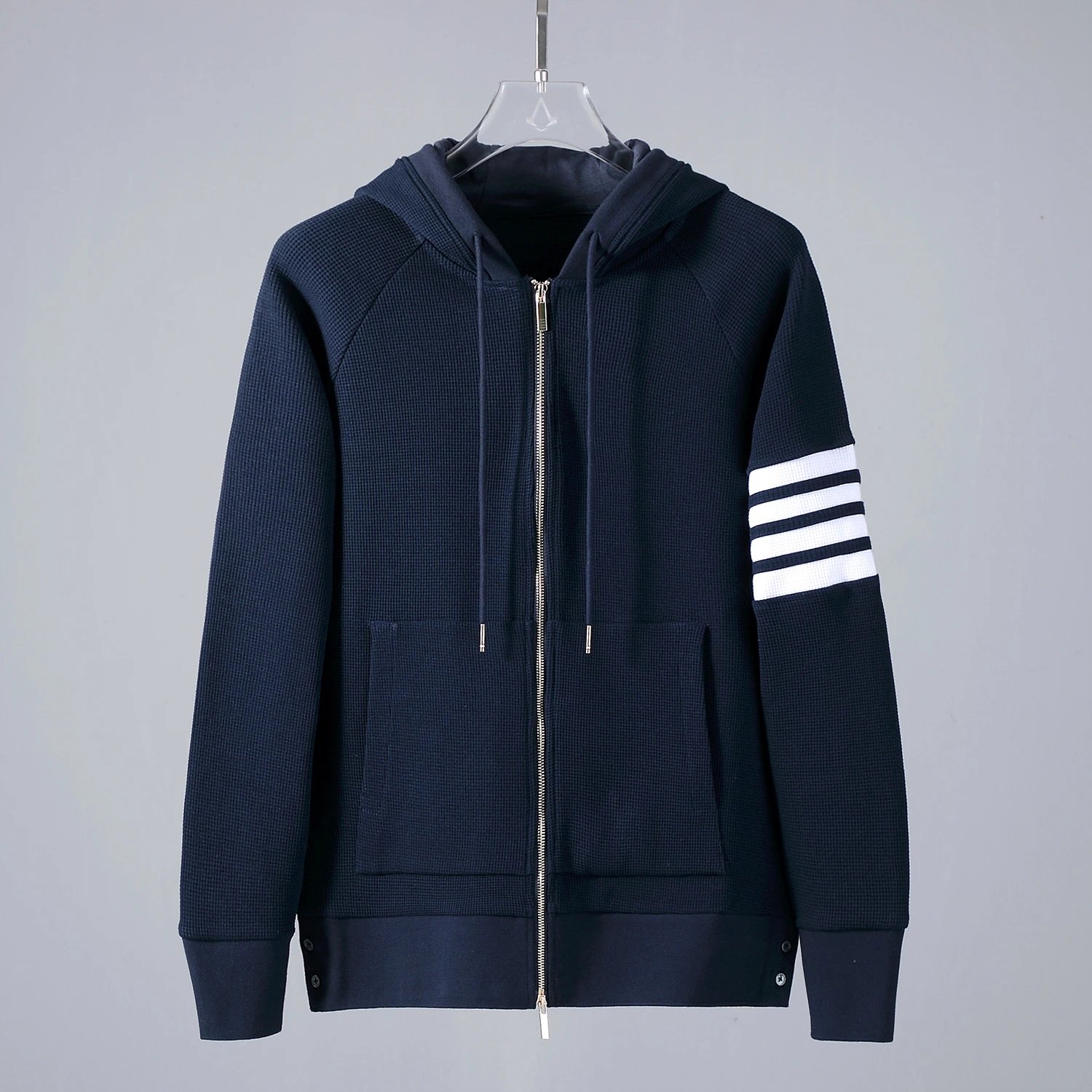 Thom Browne 4-Bar Stripe Hoodie Gray - 10
