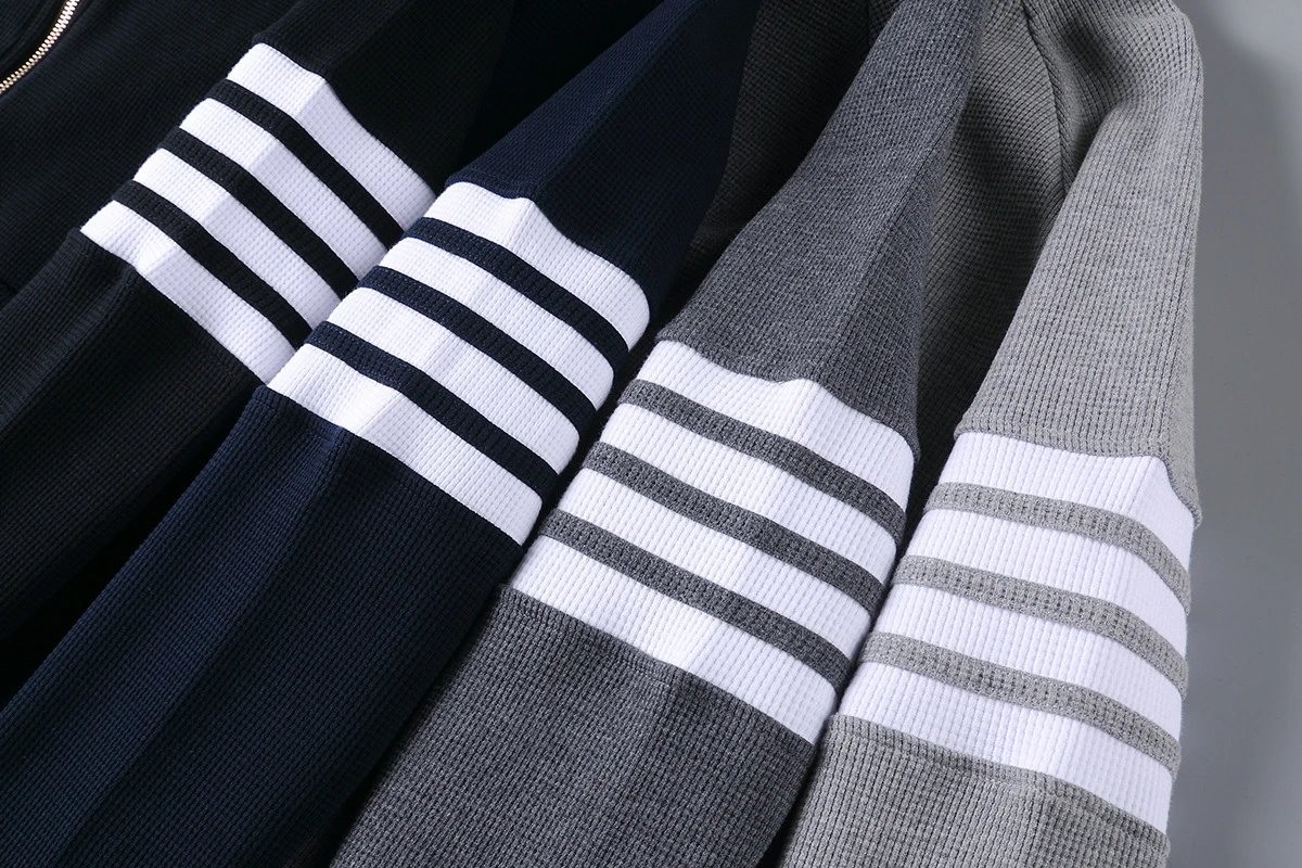 Thom Browne 4-Bar Stripe Hoodie Gray - 12