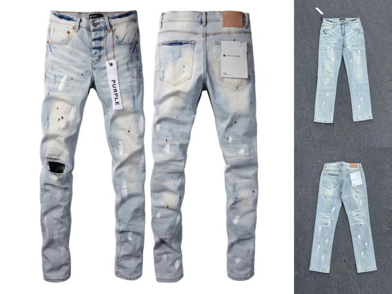 Amiri Acid Wash Distressed Slim Fit Jeans - 24