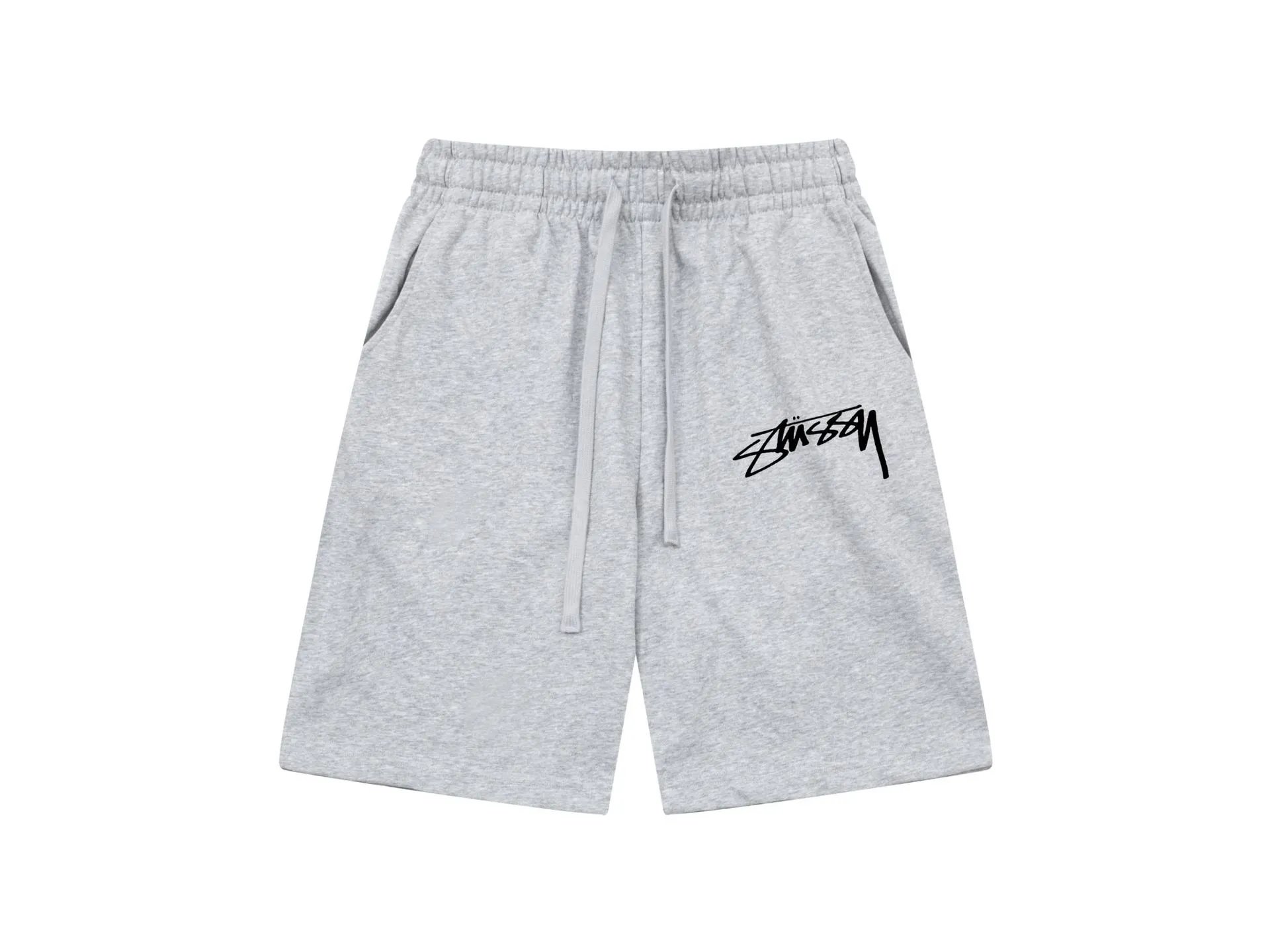 Stussy Logo Print Black Sweatshorts Shorts - 7