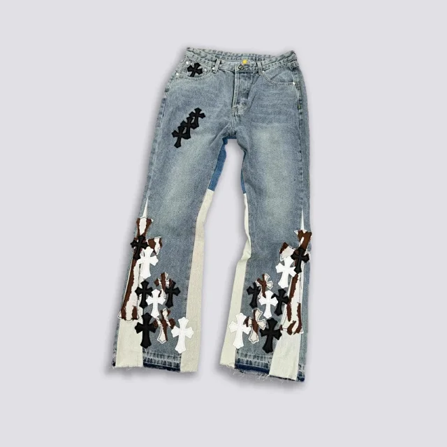 Gallery Dept. Jeans Distressed patchwork and paint-splatter designs product detail image 3