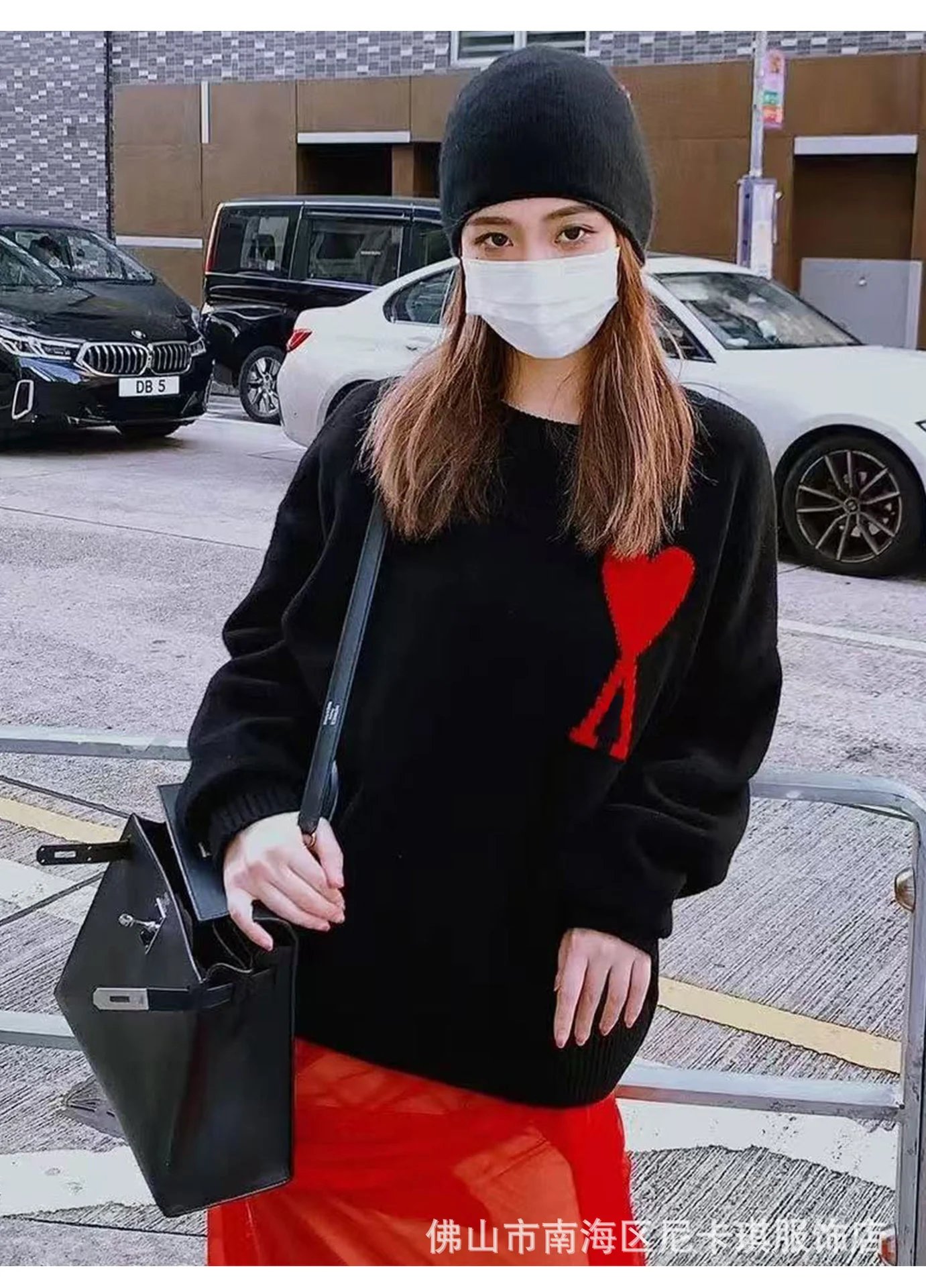 Comme des Garçons Play Heart Logo Navy Knit Sweater - 10