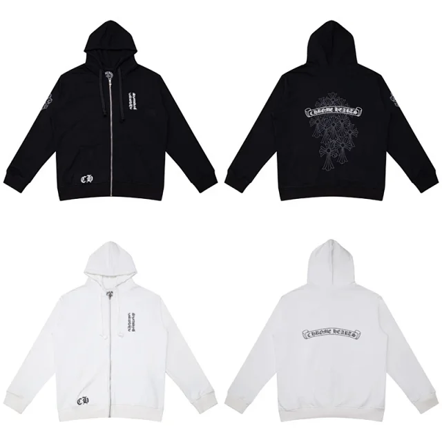 Chrome Hearts Hoodies & Sweatshirts Graphic Full-Zip Hooded Sweatshirt product detail image 11