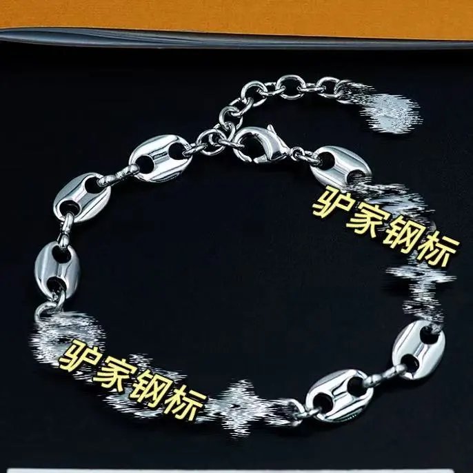 Design Four-Leaf Clover Logo Chain Necklace and Bracelet Set Bronze Jewelry - 12