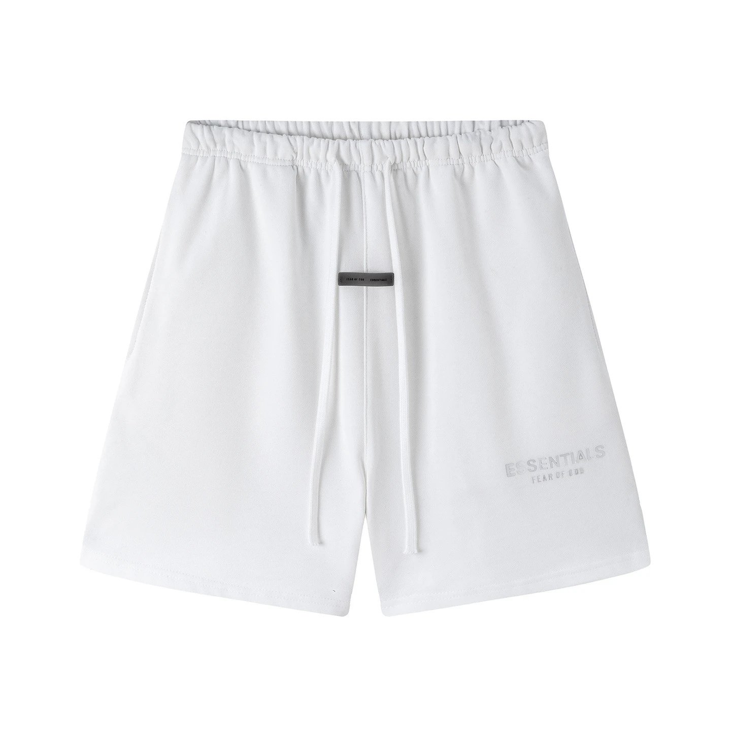 Fear of God Essentials Logo-Print Drawstring Shorts Black - 12