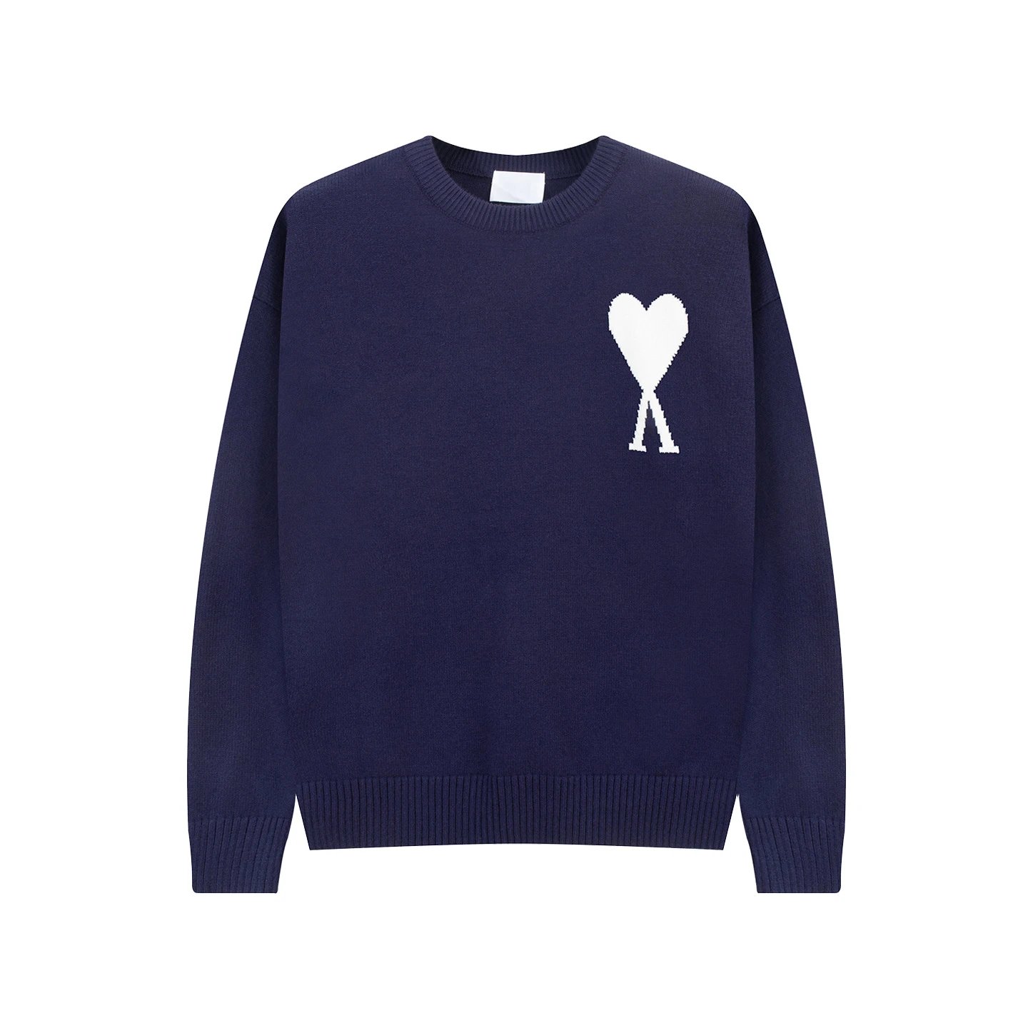 Comme des Garçons Play Heart Logo Navy Knit Sweater - 24