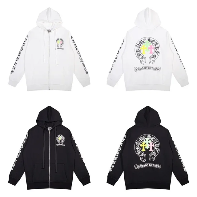 Chrome Hearts Hoodies & Sweatshirts Graphic Full-Zip Hooded Sweatshirt product detail image 17