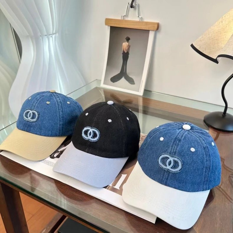 Chanel Denim Baseball Cap Black and Gray - 2