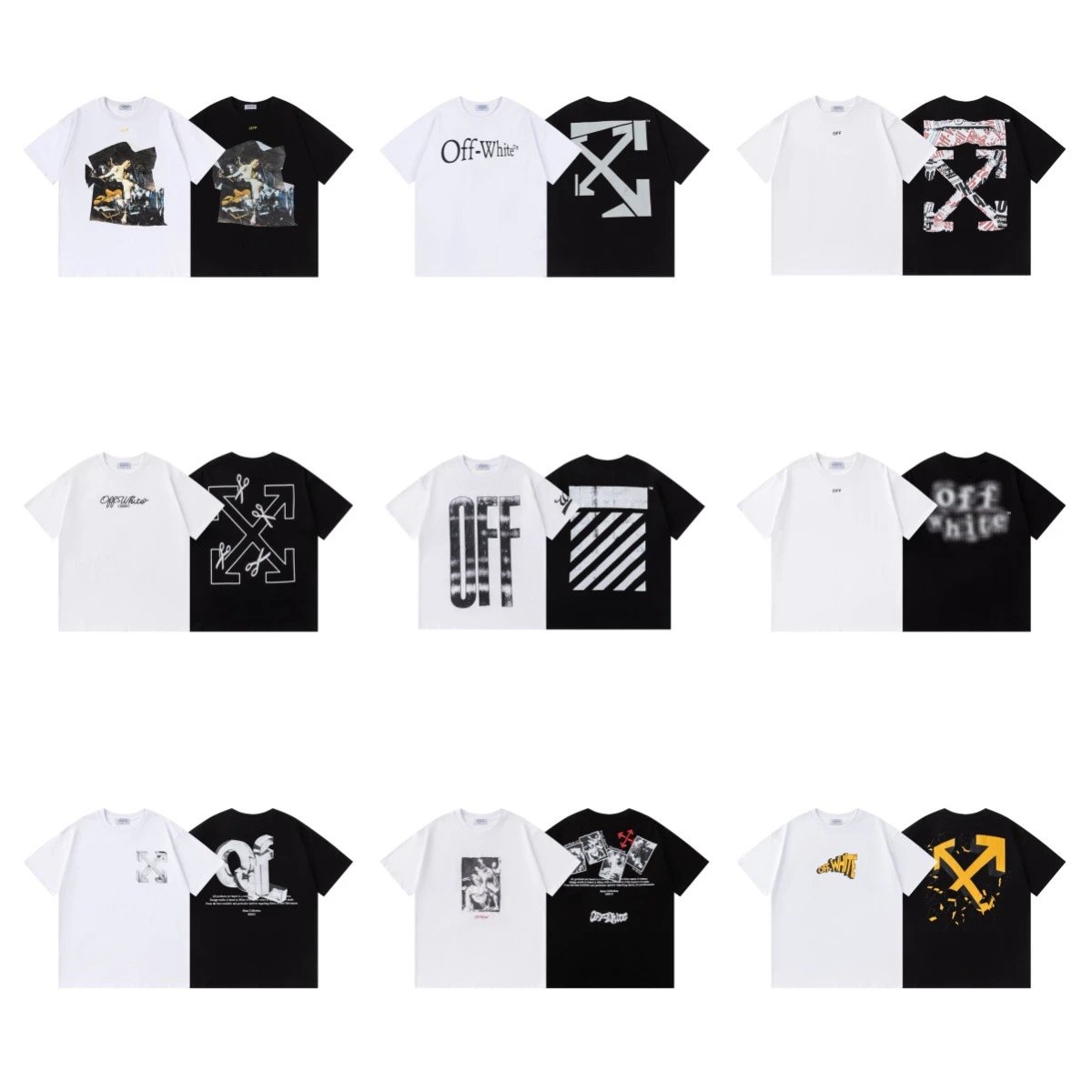 Off-White Floral Logo T-Shirt Black - 3