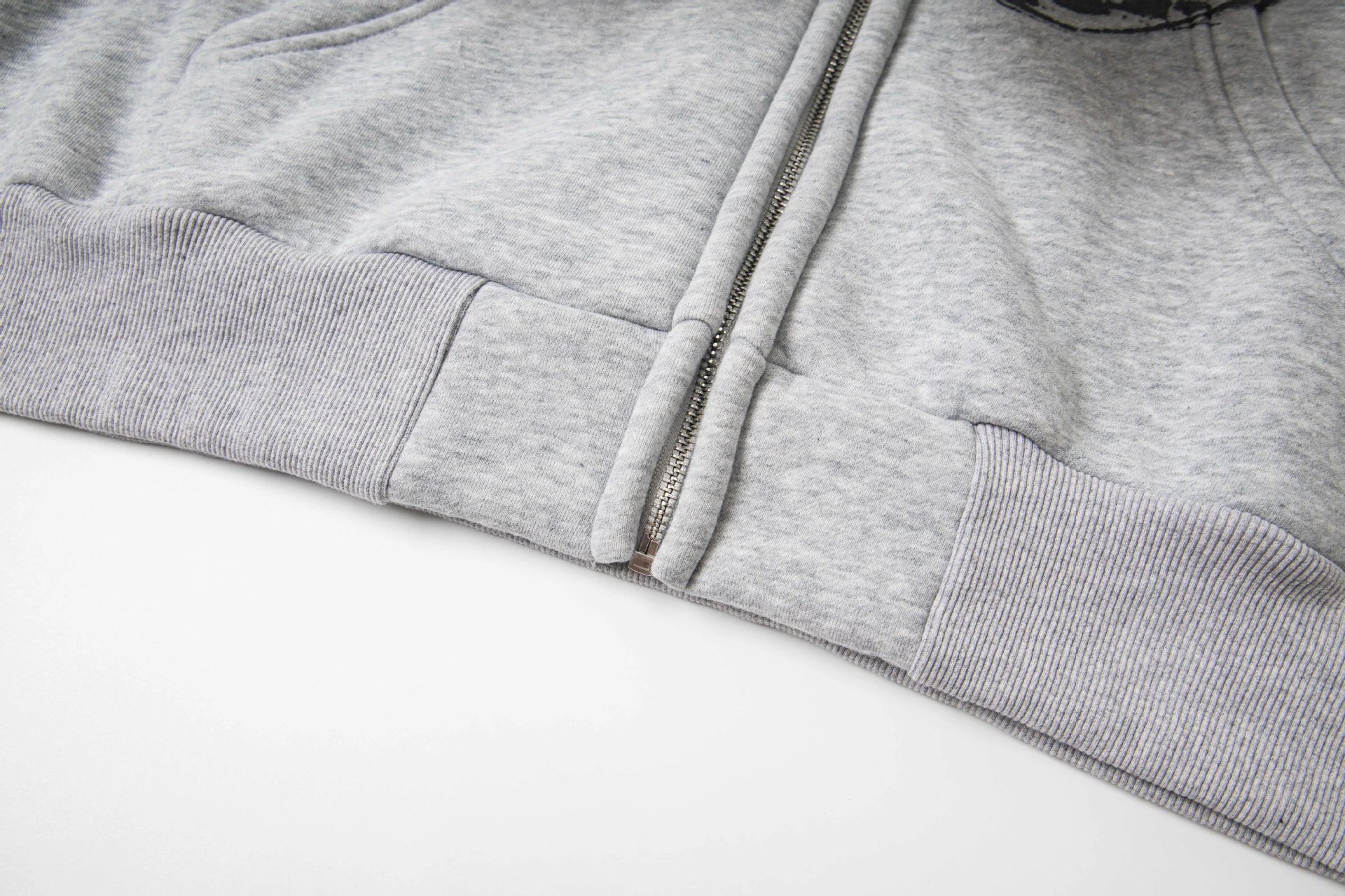 Hellstar Graphic Zip-Up Hoodie Gray - 8