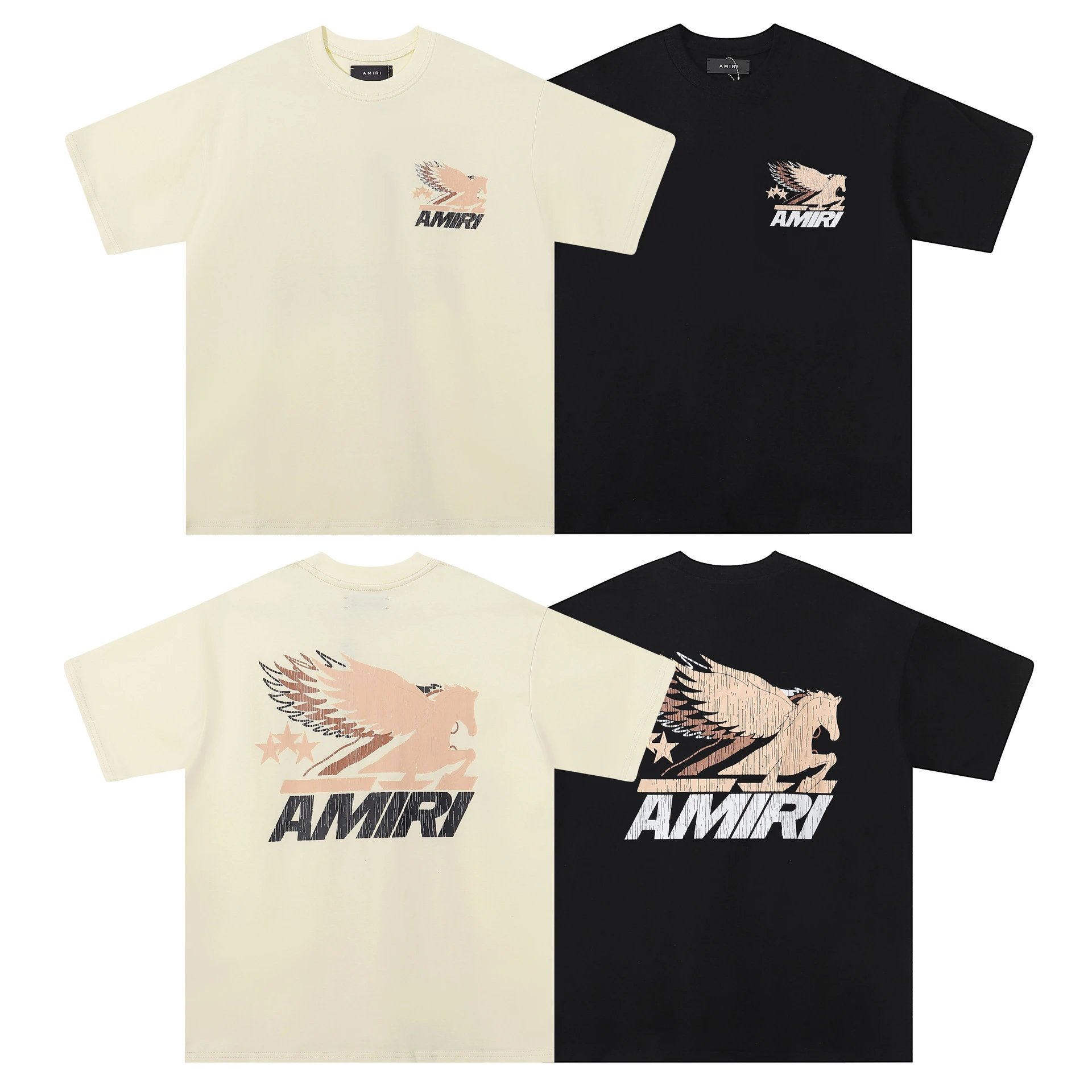Amiri Hollywood Arch Logo Black T-Shirt - 35