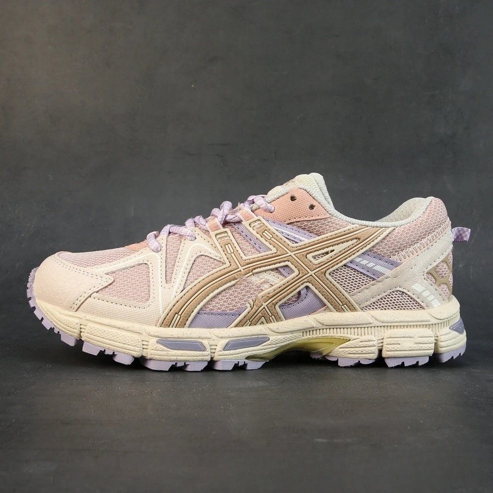 Asics Gel-Kayano 14 White / Gray / Olive Green Running Shoes - 11