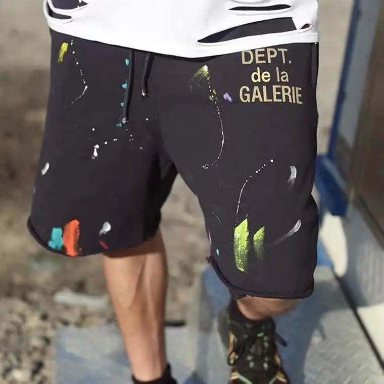 Gallery Dept Paint Splatter Shorts Olive Green Shorts - 25
