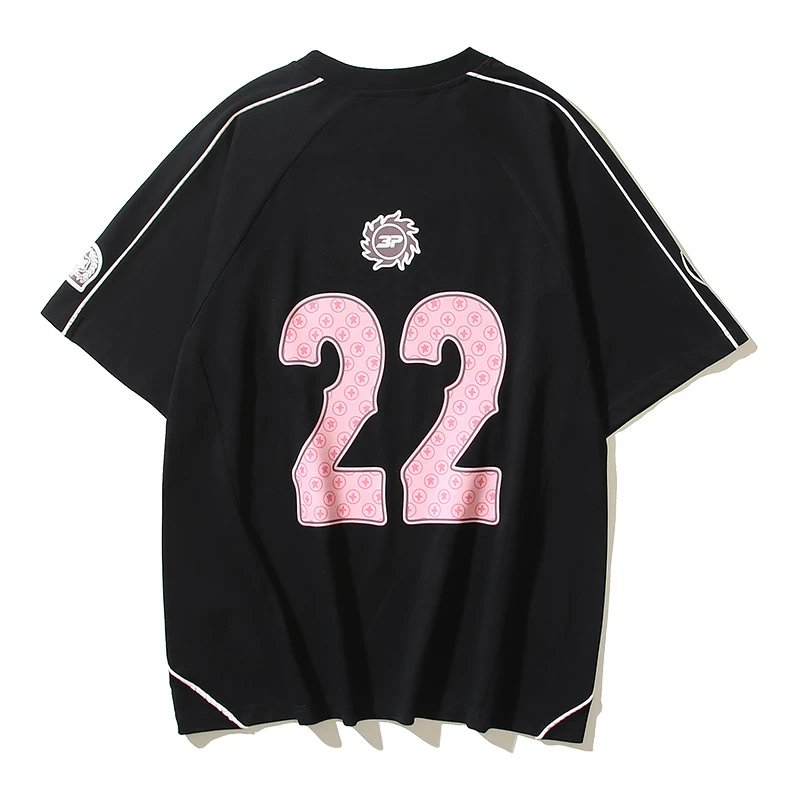 Design Slogan Mesh Jersey Black / White - 10