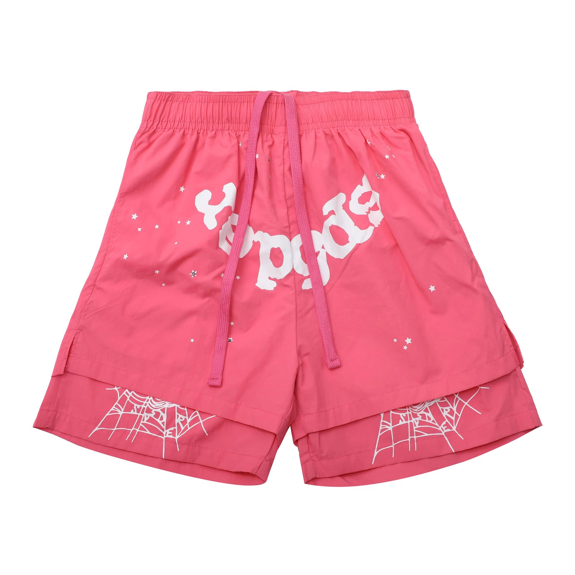 Design 'Teosde' Pink Graphic Shorts Gray - 12