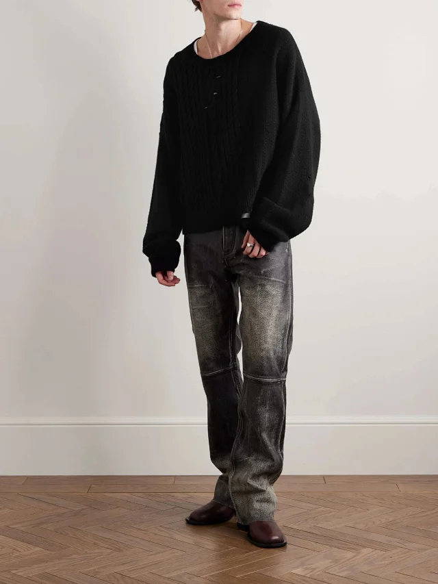 Enfants Riches Déprimés Knitwear Cropped knit sweater product detail image 10