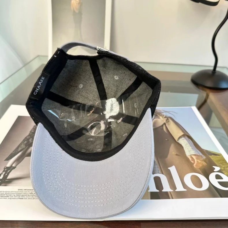 Chanel Denim Baseball Cap Black and Gray - 6