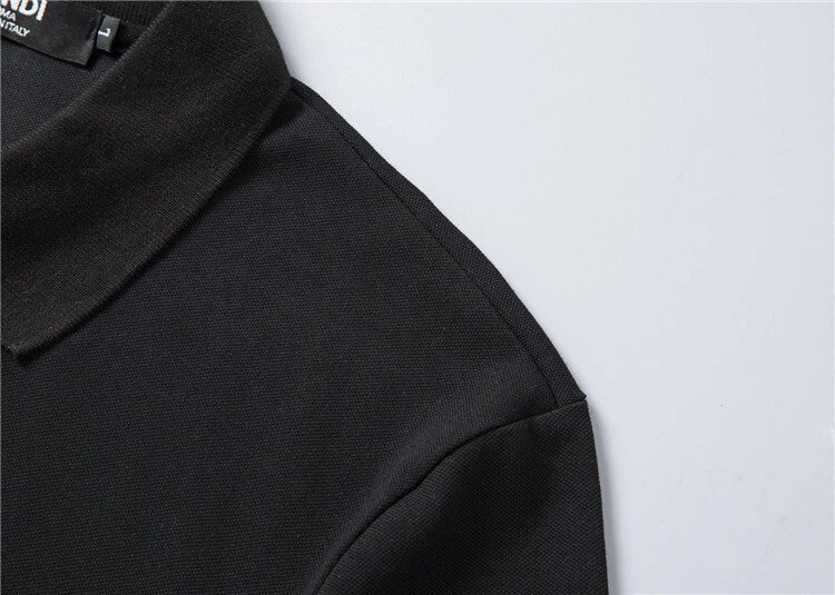 Gucci GG Monogram Print Polo Shirt Black / White - 3