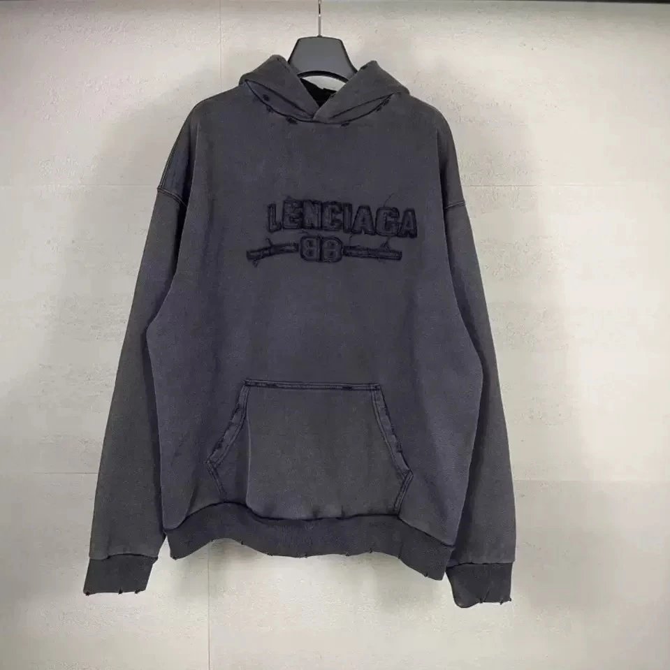 Unbranded Hoodies & Sweatshirts Oversized pullover with graphic prints and kangaroo pockets image 4