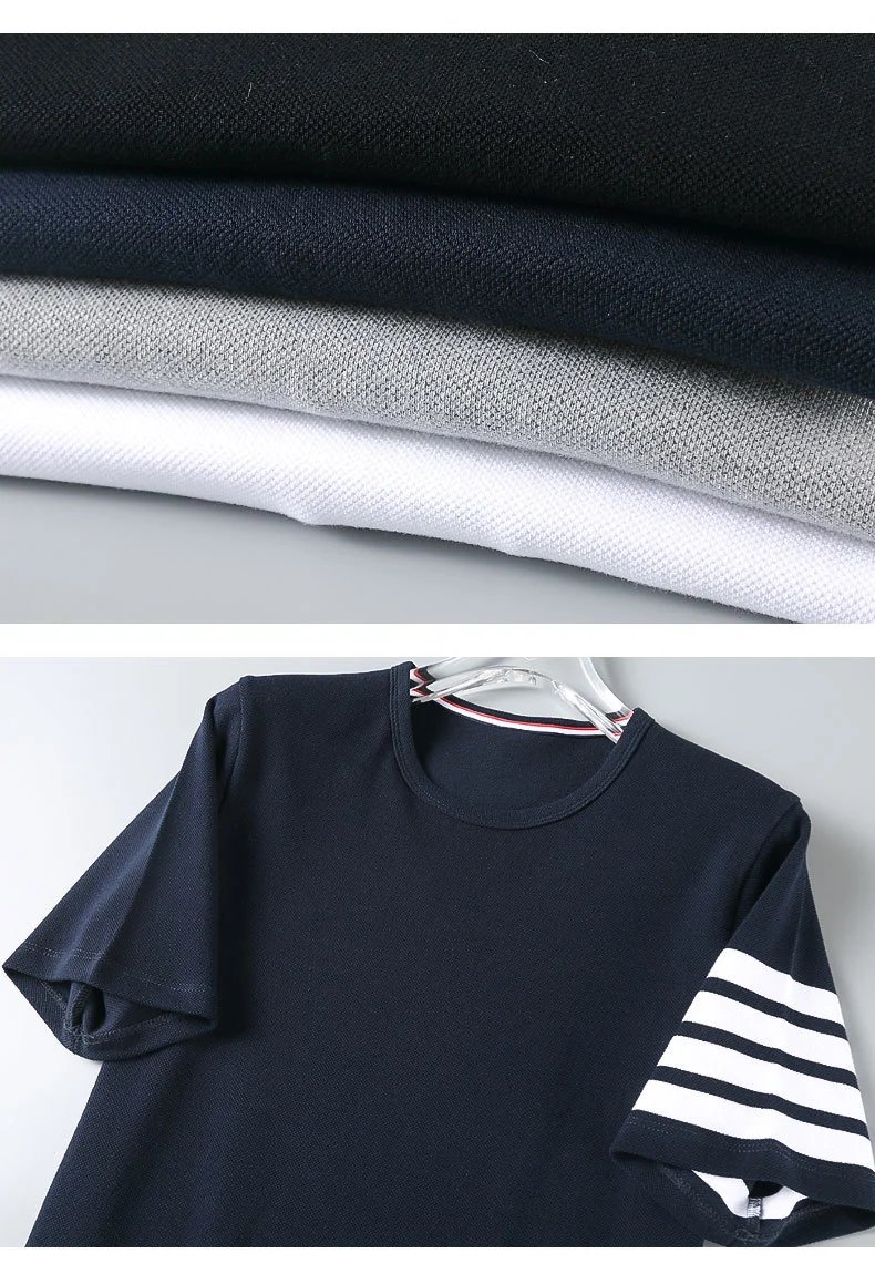 Thom Browne Four-Bar Stripe T-Shirt Black - 12