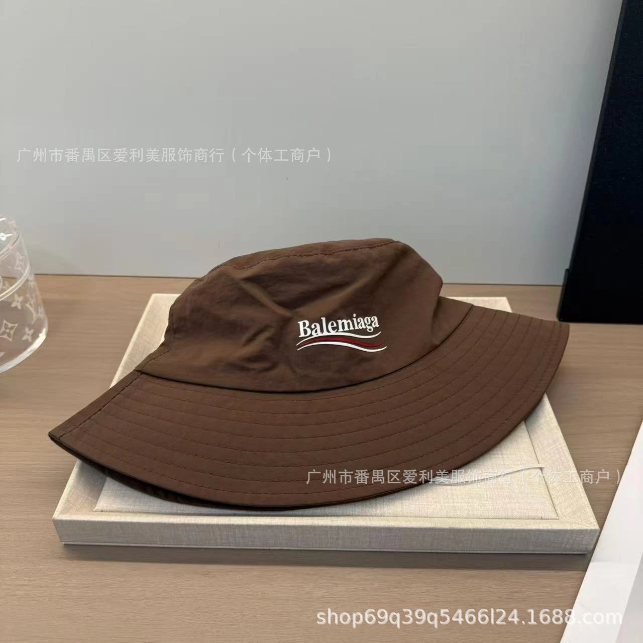 Balenciaga Logo Embroidered Yellow Bucket Hat - 7