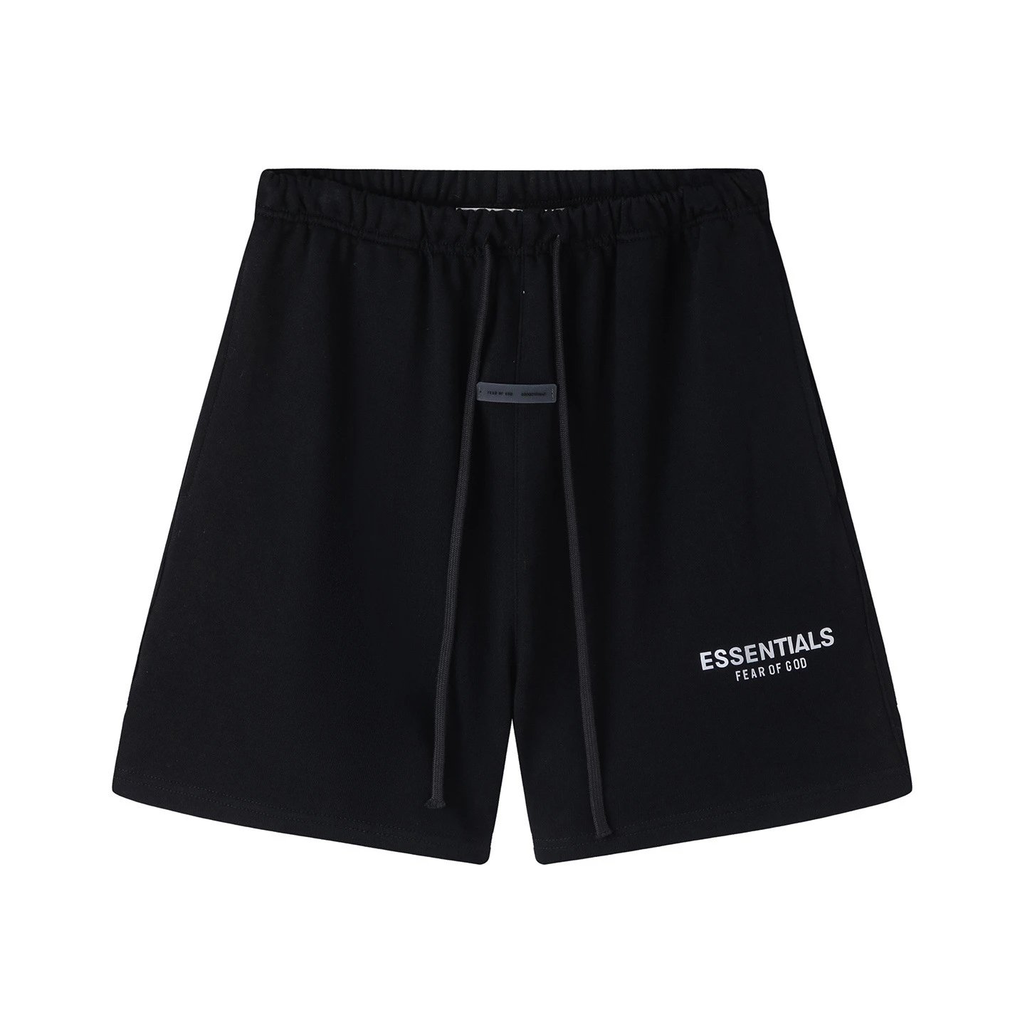 Fear of God Essentials Logo-Print Drawstring Shorts Black - 8