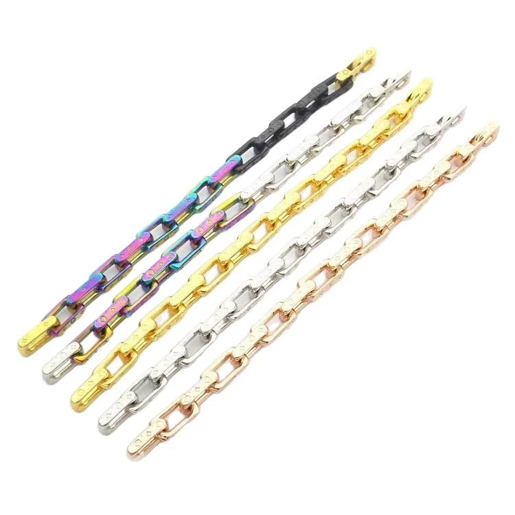 Design Chain Link Bracelet Black Multicolor Jewelry - 4