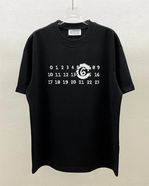 Design Kitten Clock Print Black T-Shirt - 9