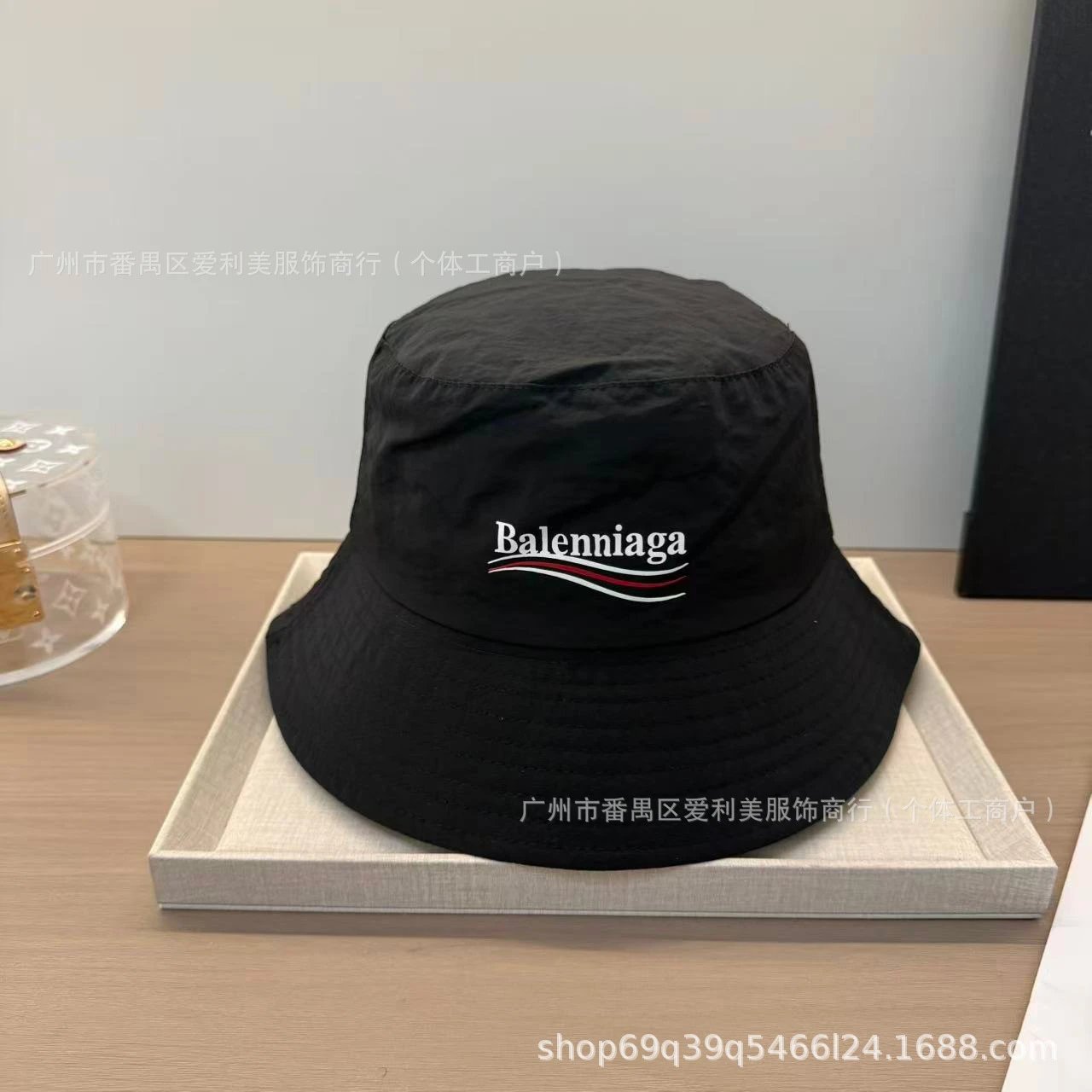 Balenciaga Logo Embroidered Yellow Bucket Hat - 14