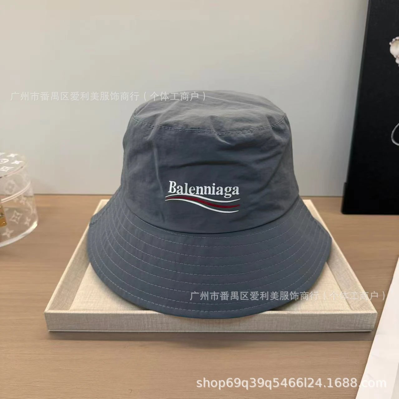 Balenciaga Logo Embroidered Yellow Bucket Hat - 17