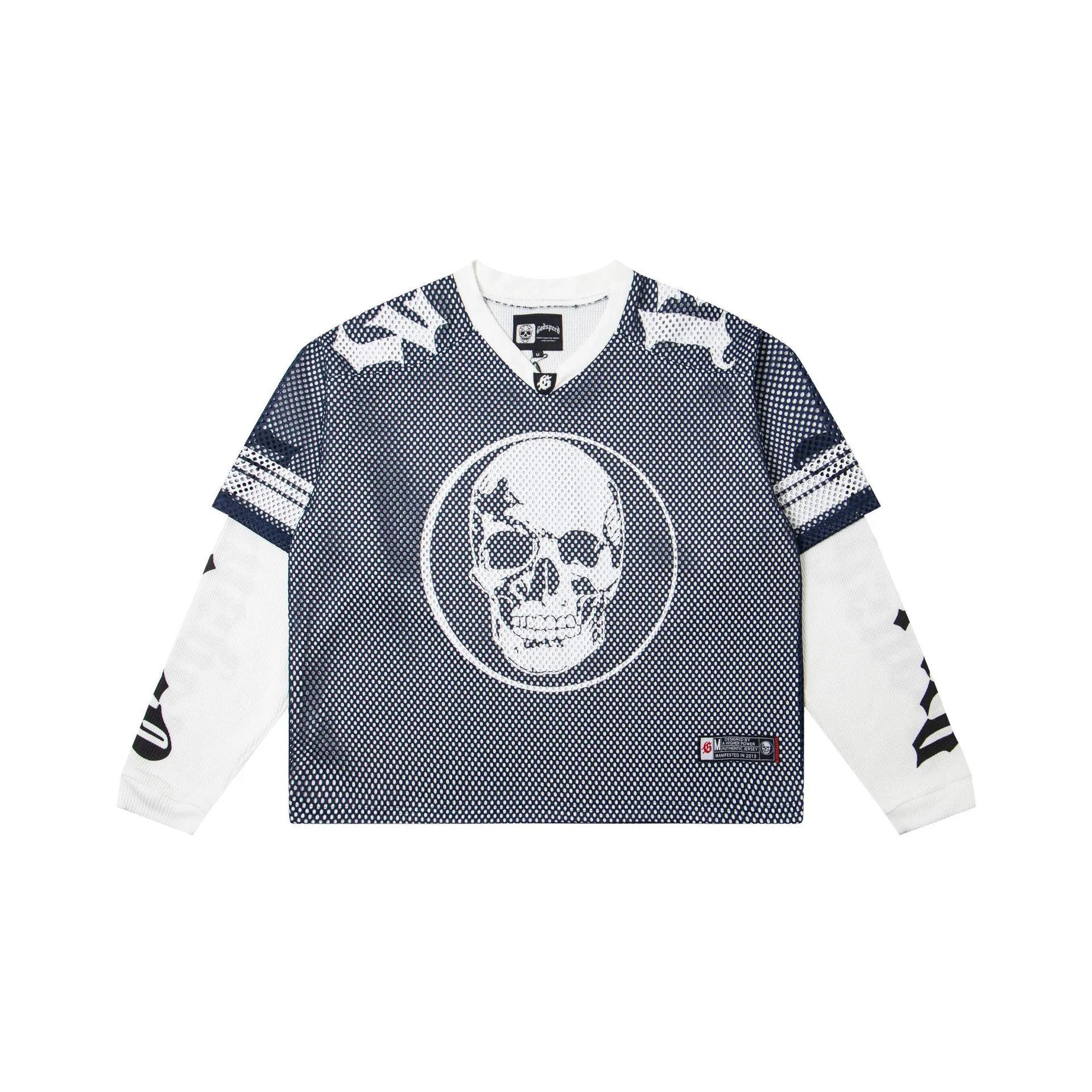 Godspeed Skull Mesh Jersey Black / White / Orange - 22