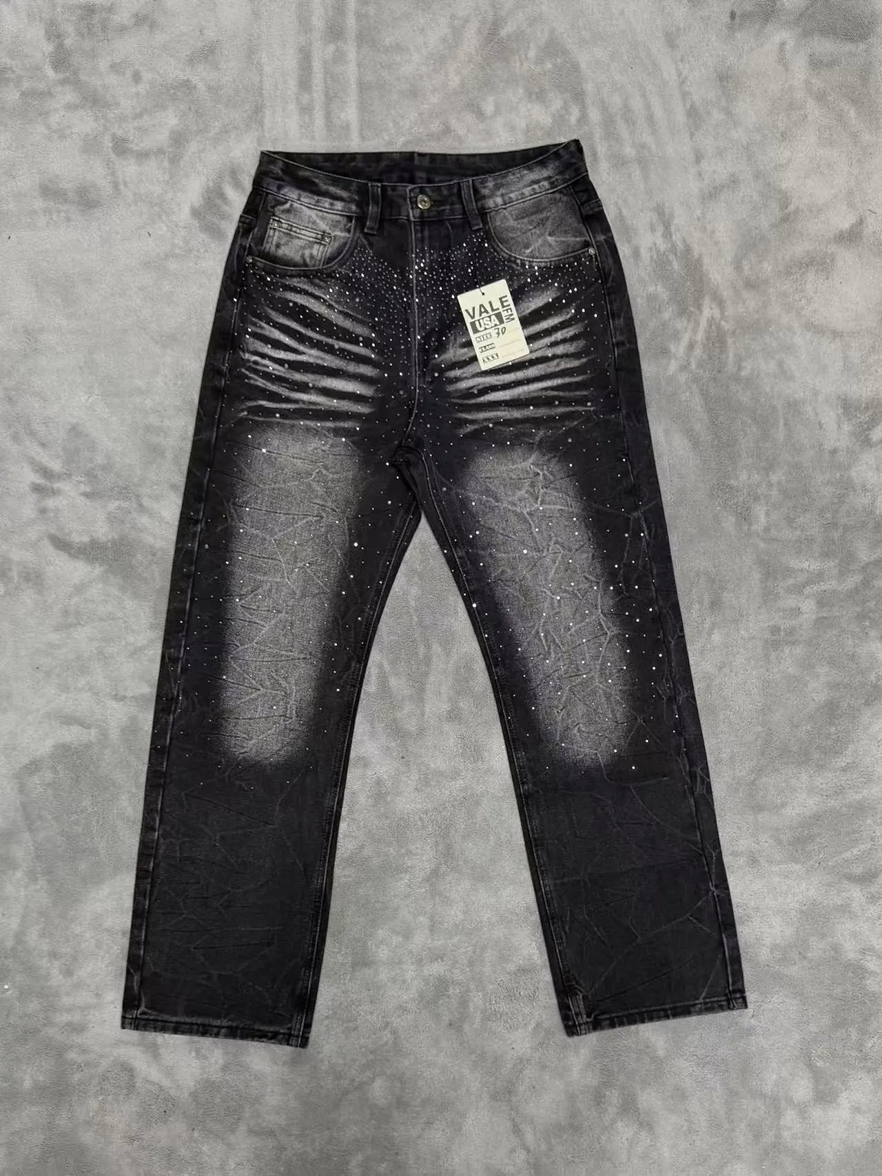 Design Distressed Paint-Splatter Patchwork Jeans - 10
