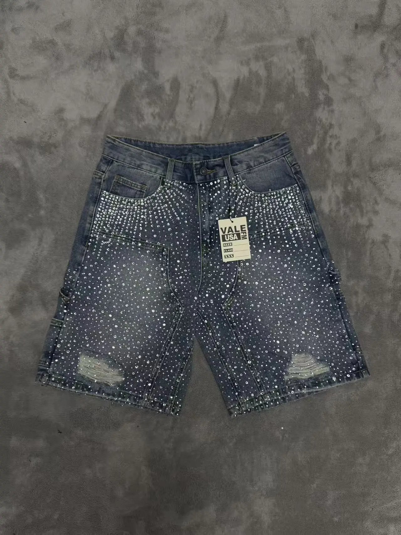 Design Distressed Paint-Splatter Patchwork Jeans - 11