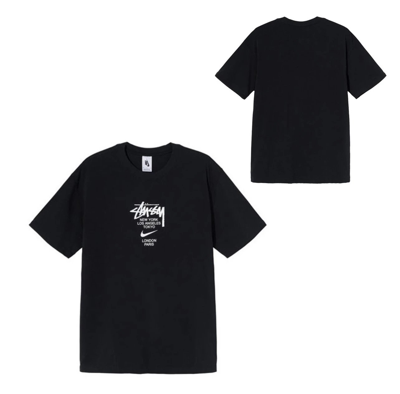 Stüssy T-Shirts Short-Sleeve Graphic Logo Print — 912 black