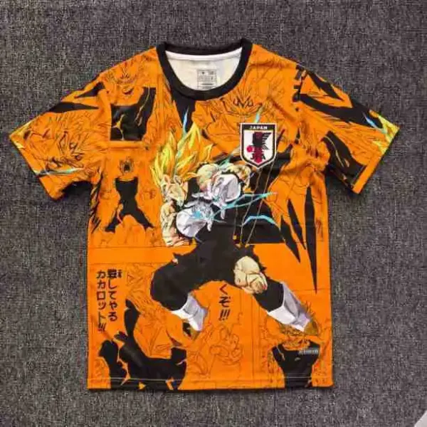 Japan Football Association x Dragon Ball Super Goku Orange Graphic T-Shirt - 1