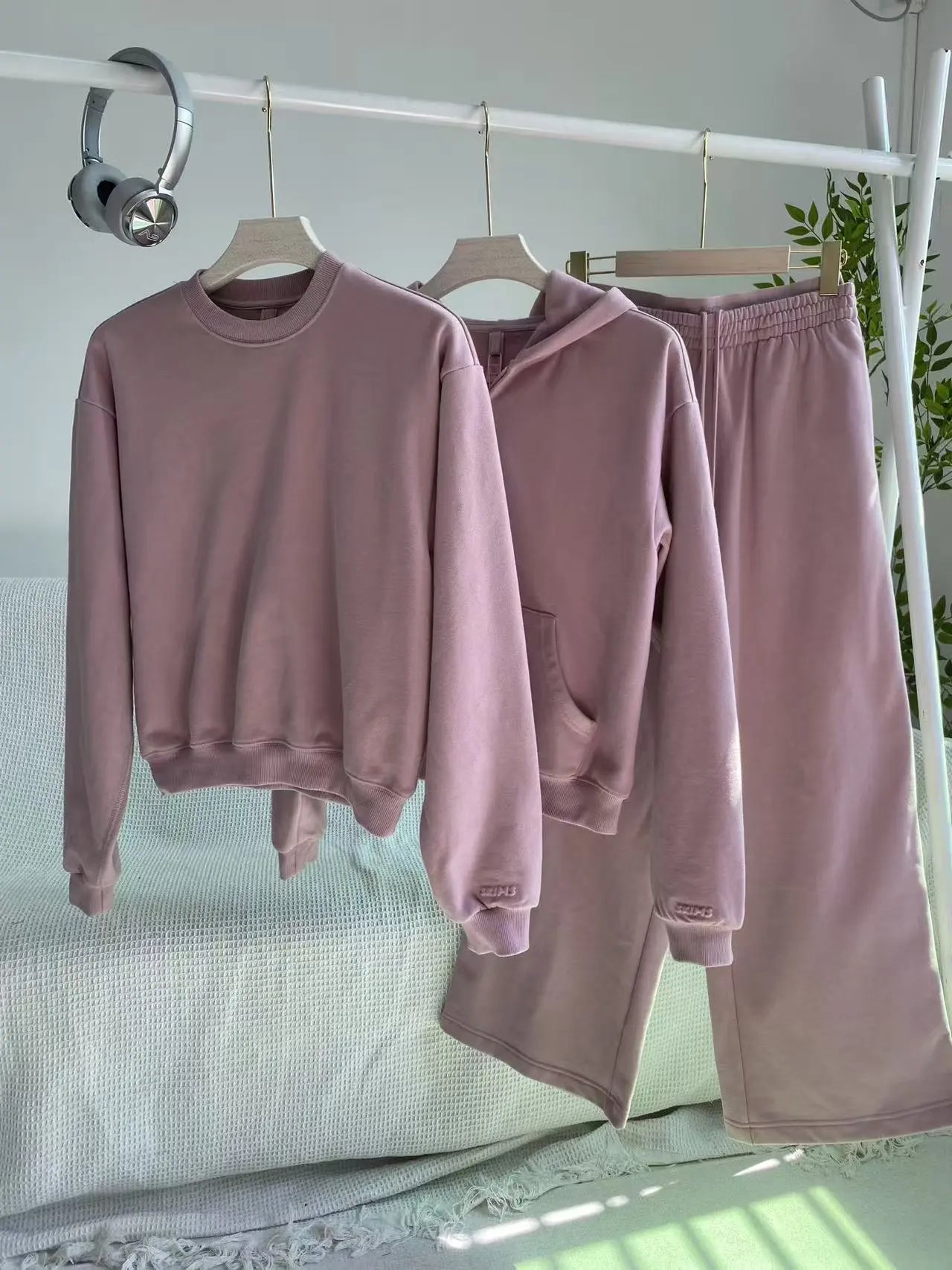 Design Ribbed Long Sleeve Crop Top Dusty Pink - 11
