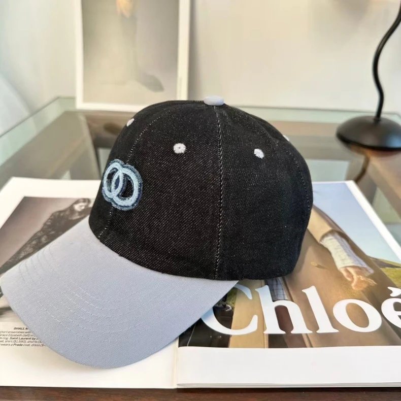 Chanel Denim Baseball Cap Black and Gray - 4