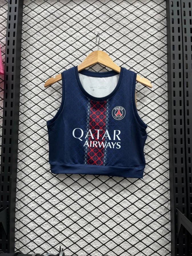CBF Brasil Performance Crop Top Blue Vest Top - 11