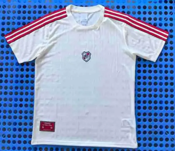 Adidas Originals Football Jersey White with Red Stripes - 1