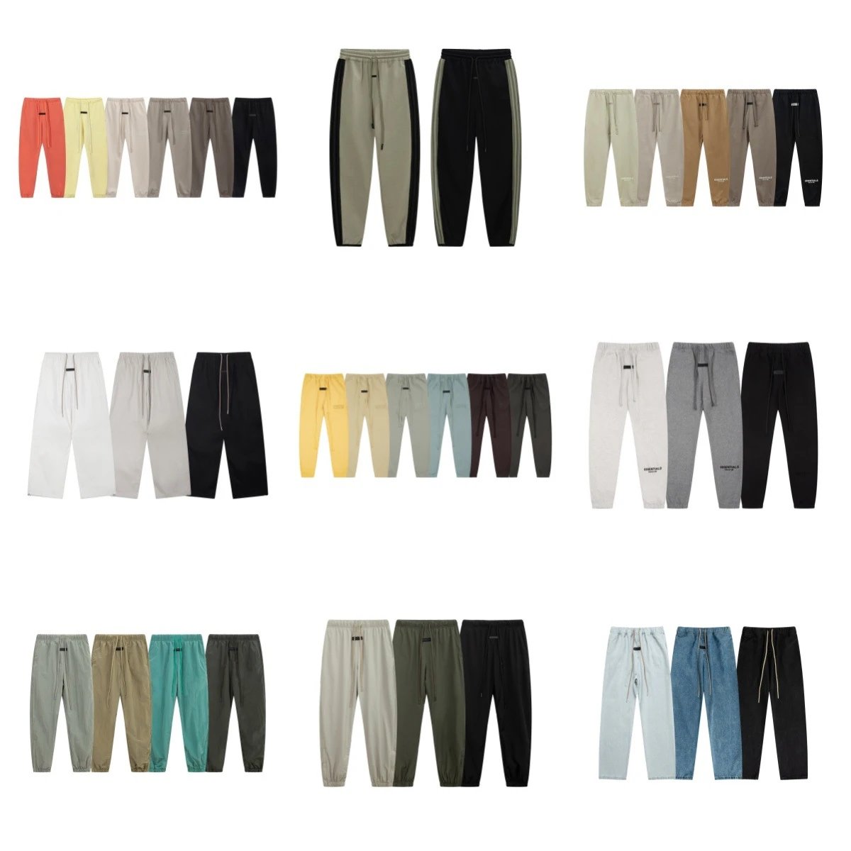 Adidas Originals Track Pants Black with Olive Stripes Sweatpants - 2