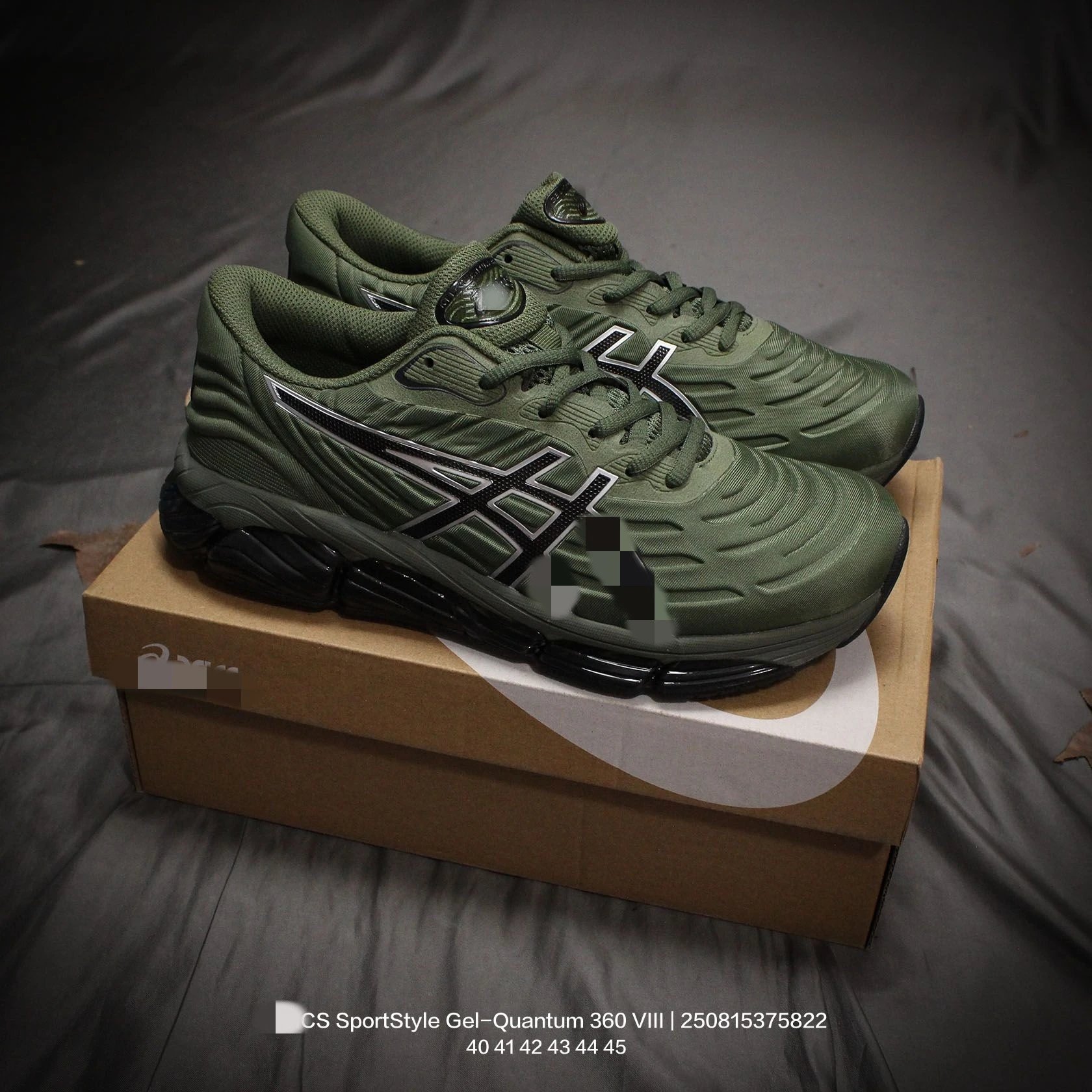 Asics Gel-Quantum 360 VIII Black Sneakers Running Shoes - 6
