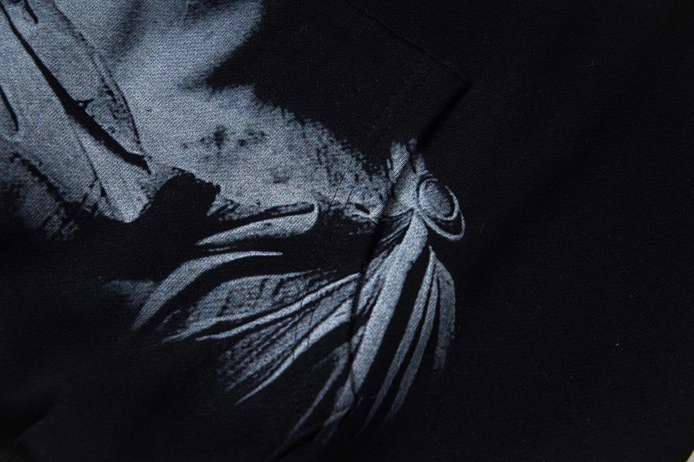 Design Mixed Emotion Emotion Graphic Hoodie Black Hoodie - 11