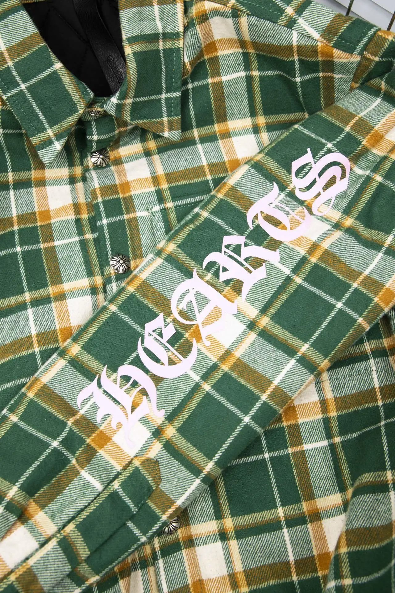 Supreme Plaid Shirt Orange Blue Multicolor Shirt - 12